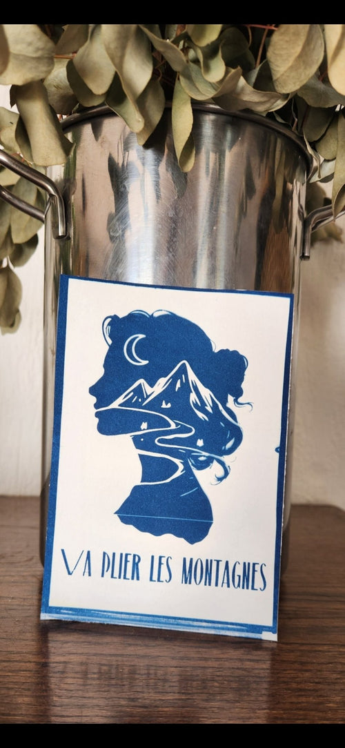 Affiche femme montagne - Cabocaboche