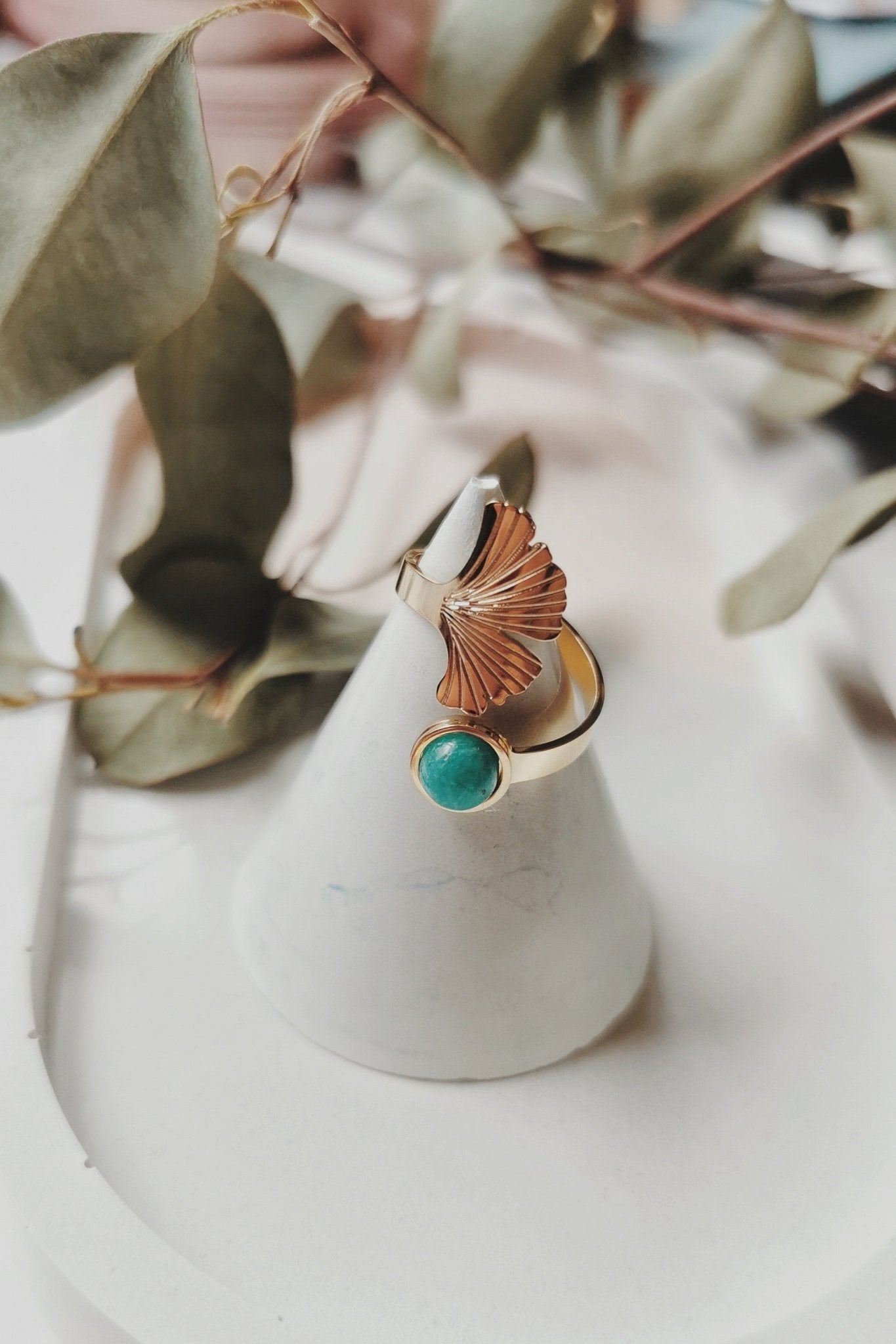 Bague Ginkgo - Cabocaboche