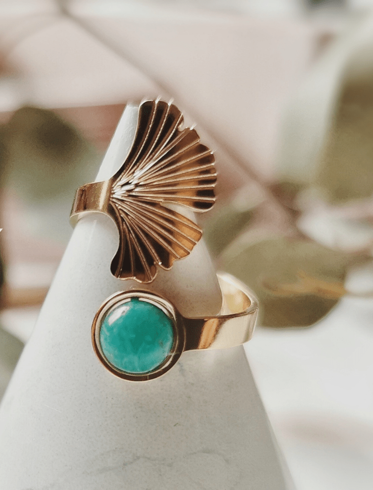 Bague Ginkgo - Cabocaboche