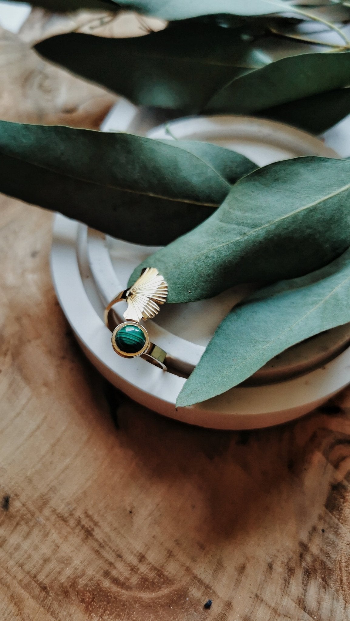 Bague Ginkgo - Cabocaboche