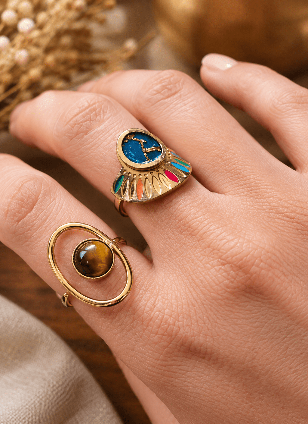 Bague halo - Cabocaboche