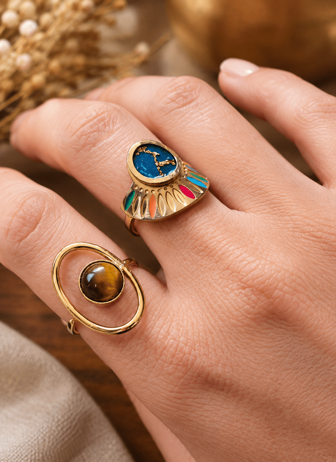Bague halo - Cabocaboche